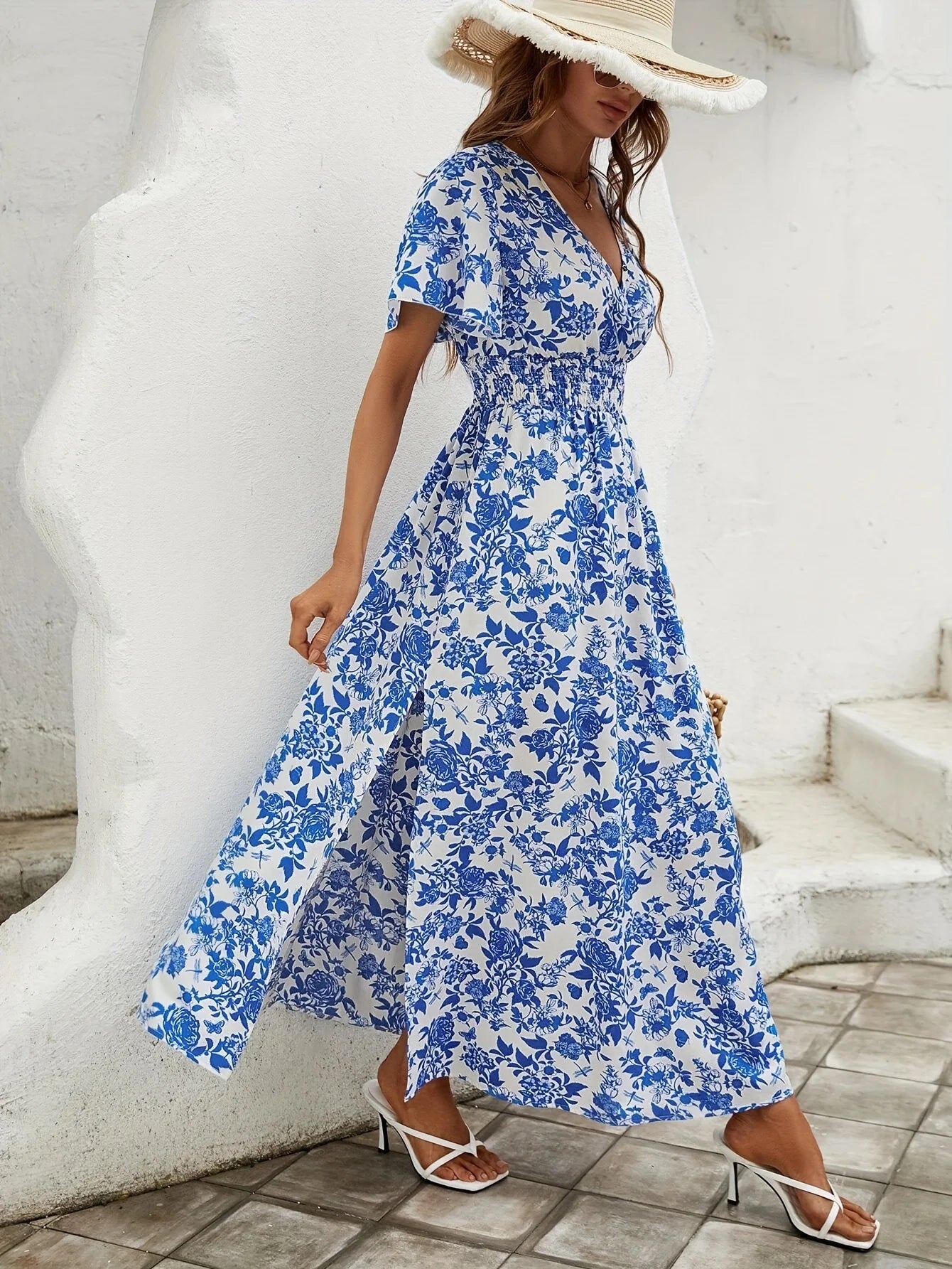BohoChic Essence Verleidelijke V-hals Bohemian Jurk