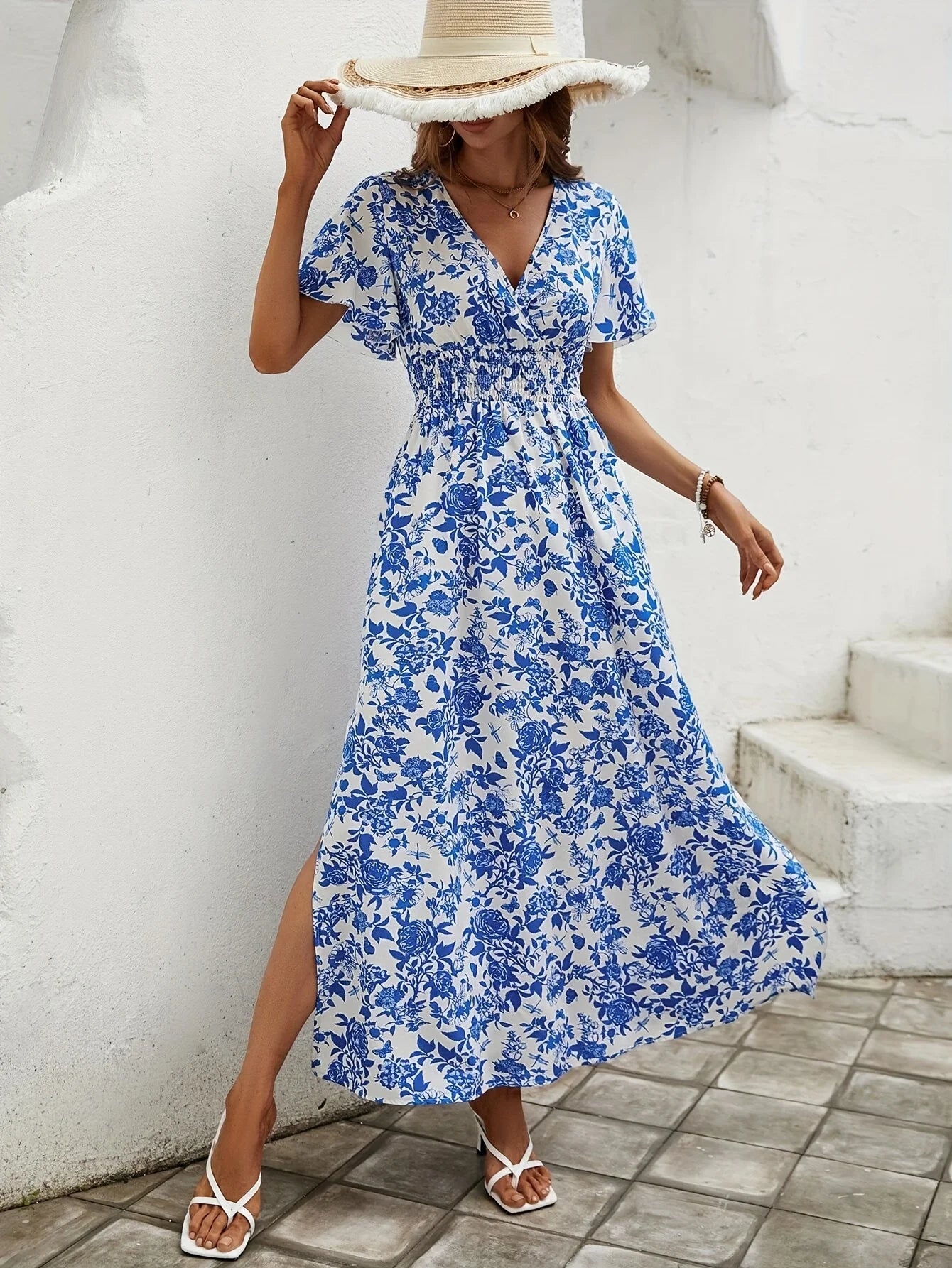 BohoChic Essence Verleidelijke V-hals Bohemian Jurk