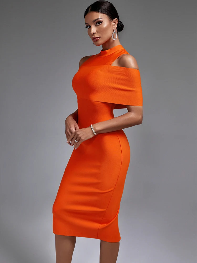 Summer Sensation Orange Bandage Dress for Enchanting Evenings