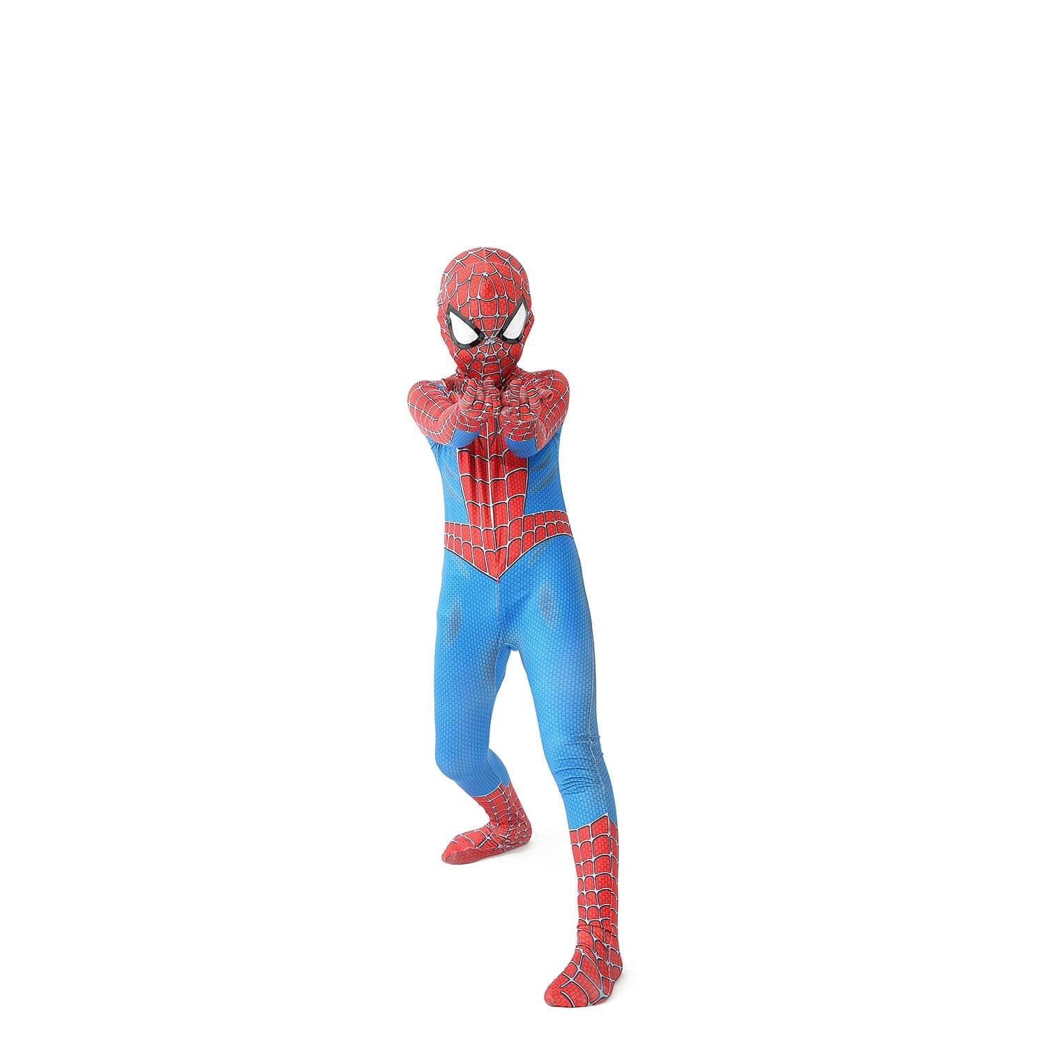 Orimax Spiderman kostuum in avontuurlijk design, ideaal voor jonge superhelden. Het kostuum is gedetailleerd met een rood-blauw patroon en witte ogen, het iconische webontwerp van Spiderman is perfect weergegeven. Het kostuum is comfortabel en geschikt voor speelse avonturen, cosplay of Halloween, waarbij kinderen zich kunnen verkleden als hun favoriete held en hun superkrachtige stijl kunnen omarmen. Het biedt zowel comfort als de flair van de legendarische Spiderman.