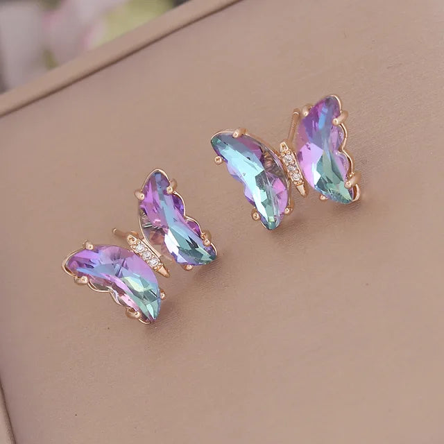 Exzentrische Schwarz-Weiß Hohle Mesh Schmetterling Ohrringe - Lebendige Elegante Accessoires