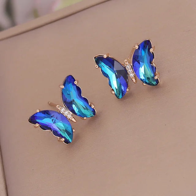 Exzentrische Schwarz-Weiß Hohle Mesh Schmetterling Ohrringe - Lebendige Elegante Accessoires