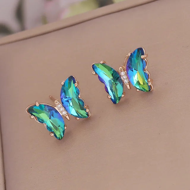 Exzentrische Schwarz-Weiß Hohle Mesh Schmetterling Ohrringe - Lebendige Elegante Accessoires