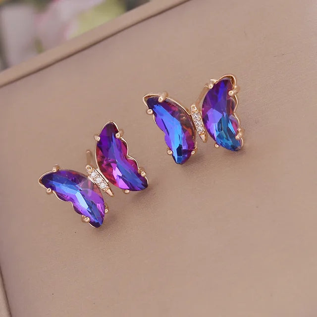 Exzentrische Schwarz-Weiß Hohle Mesh Schmetterling Ohrringe - Lebendige Elegante Accessoires