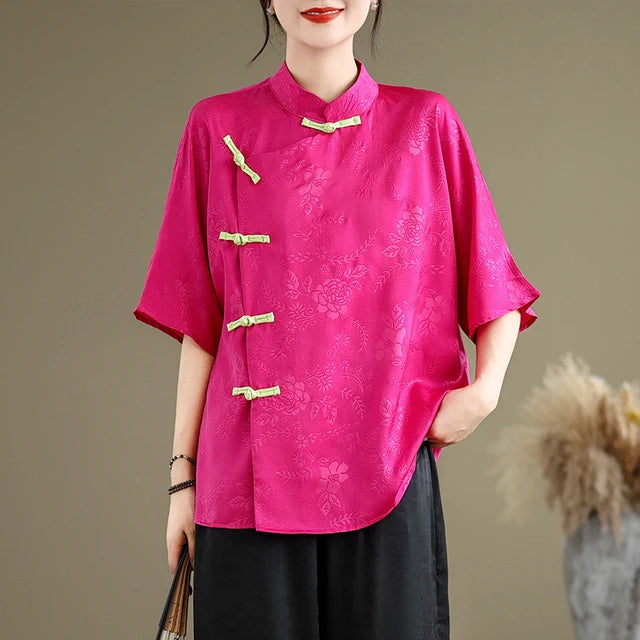 Zomerse Elegantie Bloemen Blouse