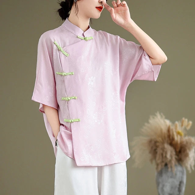 Zomerse Elegantie Bloemen Blouse