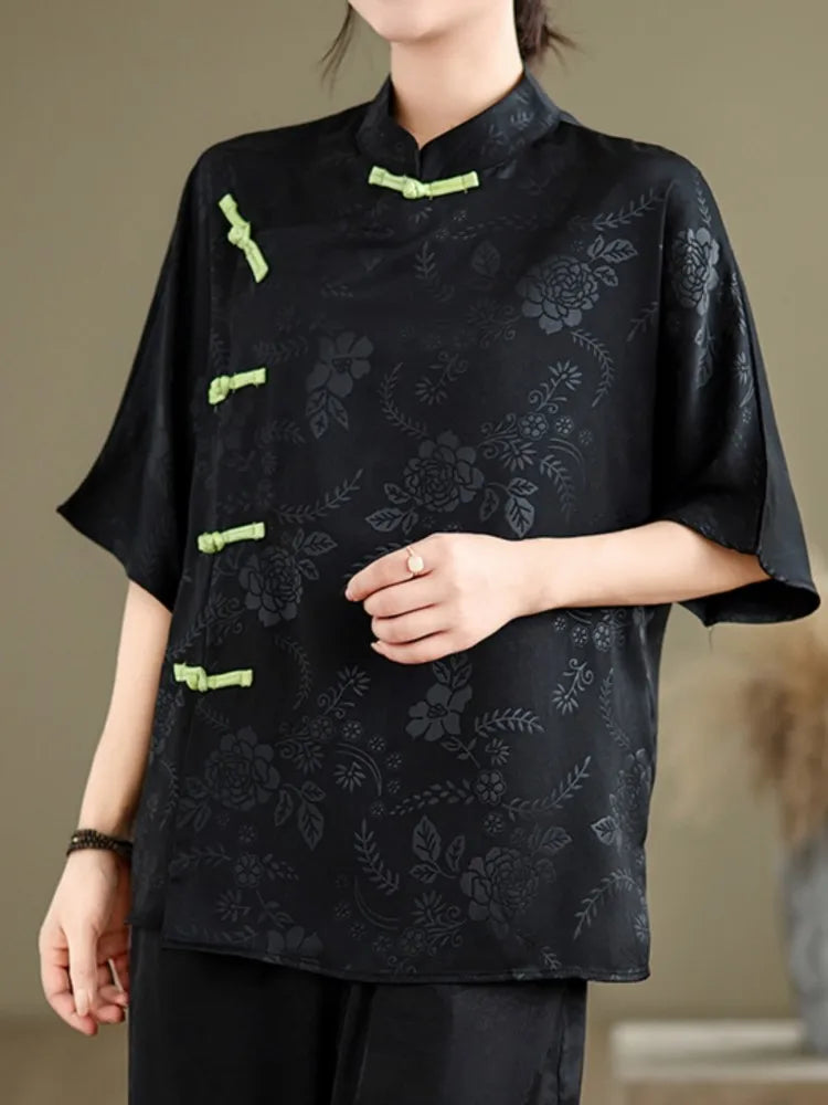 Zomerse Elegantie Bloemen Blouse