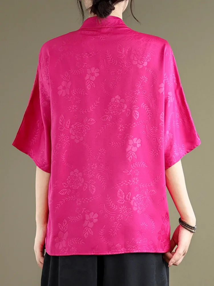 Zomerse Elegantie Bloemen Blouse
