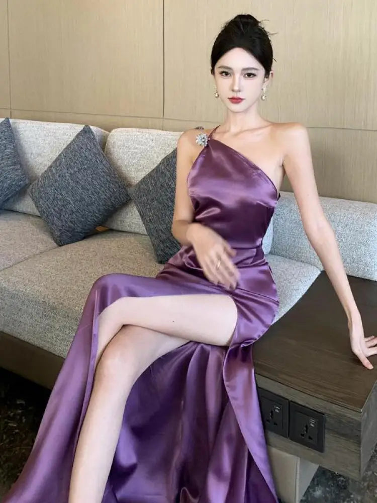 Paarse Prom Jurk van Eleganza Coutur