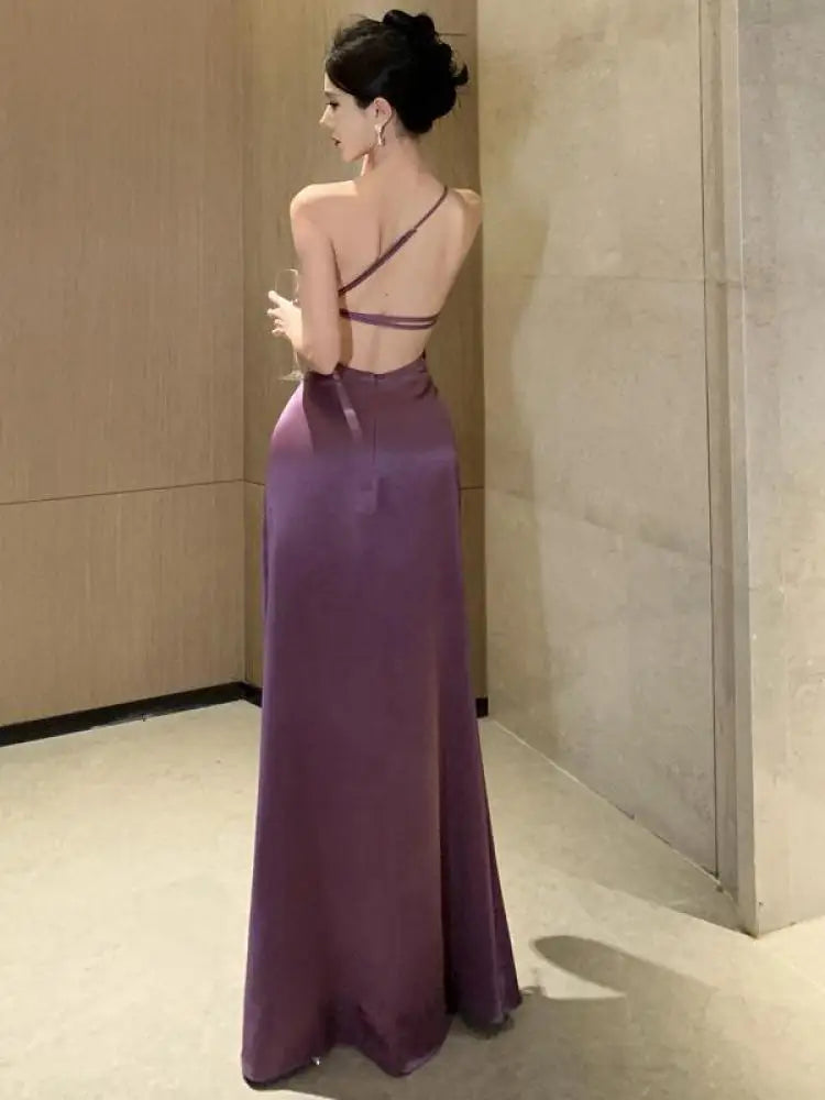 Paarse Prom Jurk van Eleganza Coutur