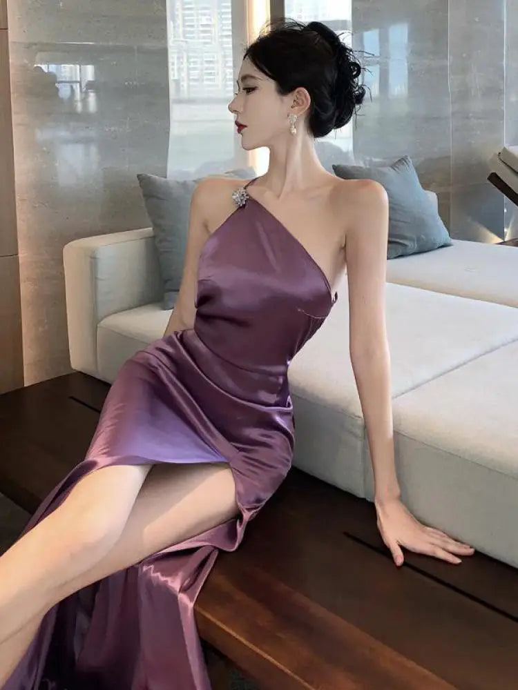 Paarse Prom Jurk van Eleganza Coutur