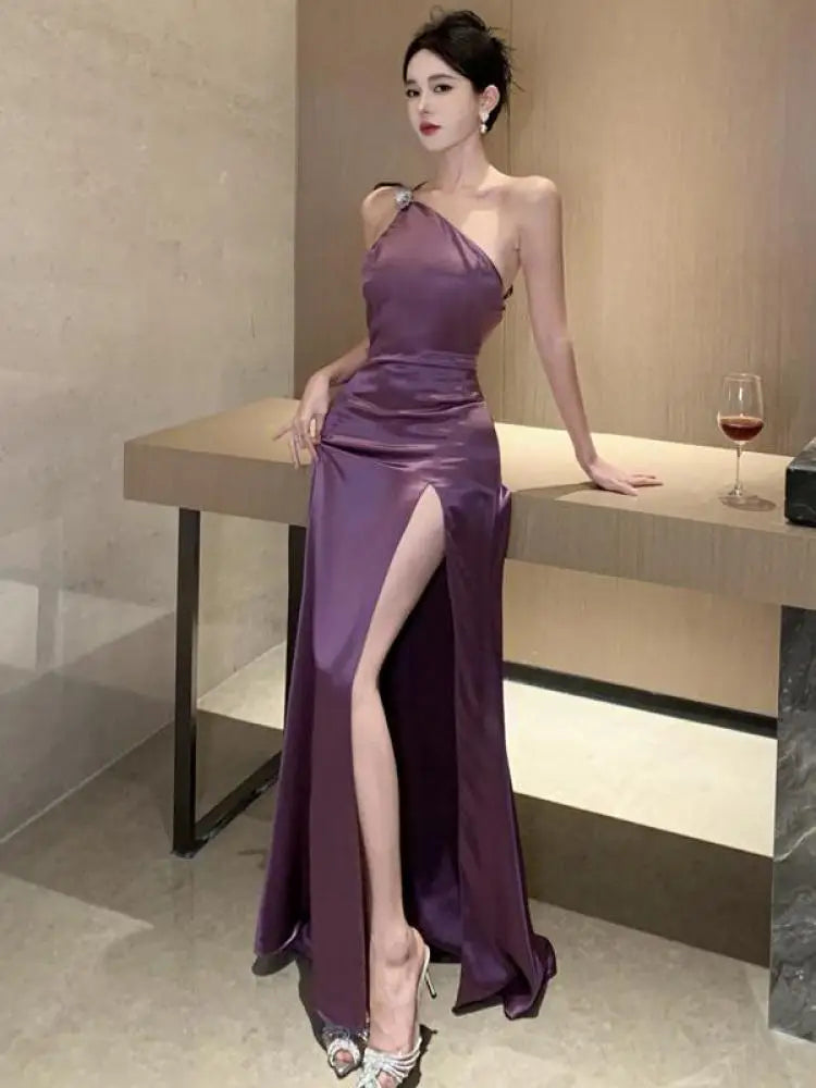 Paarse Prom Jurk van Eleganza Coutur