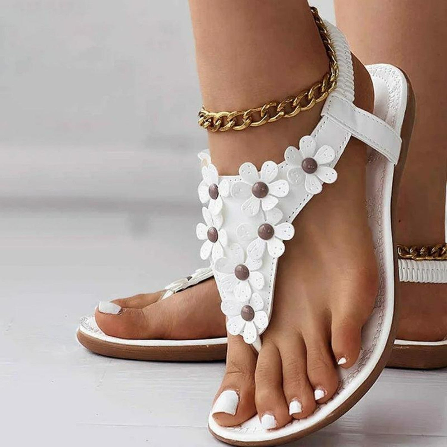 GlamourBloom Bloemen Comfort Sandalen