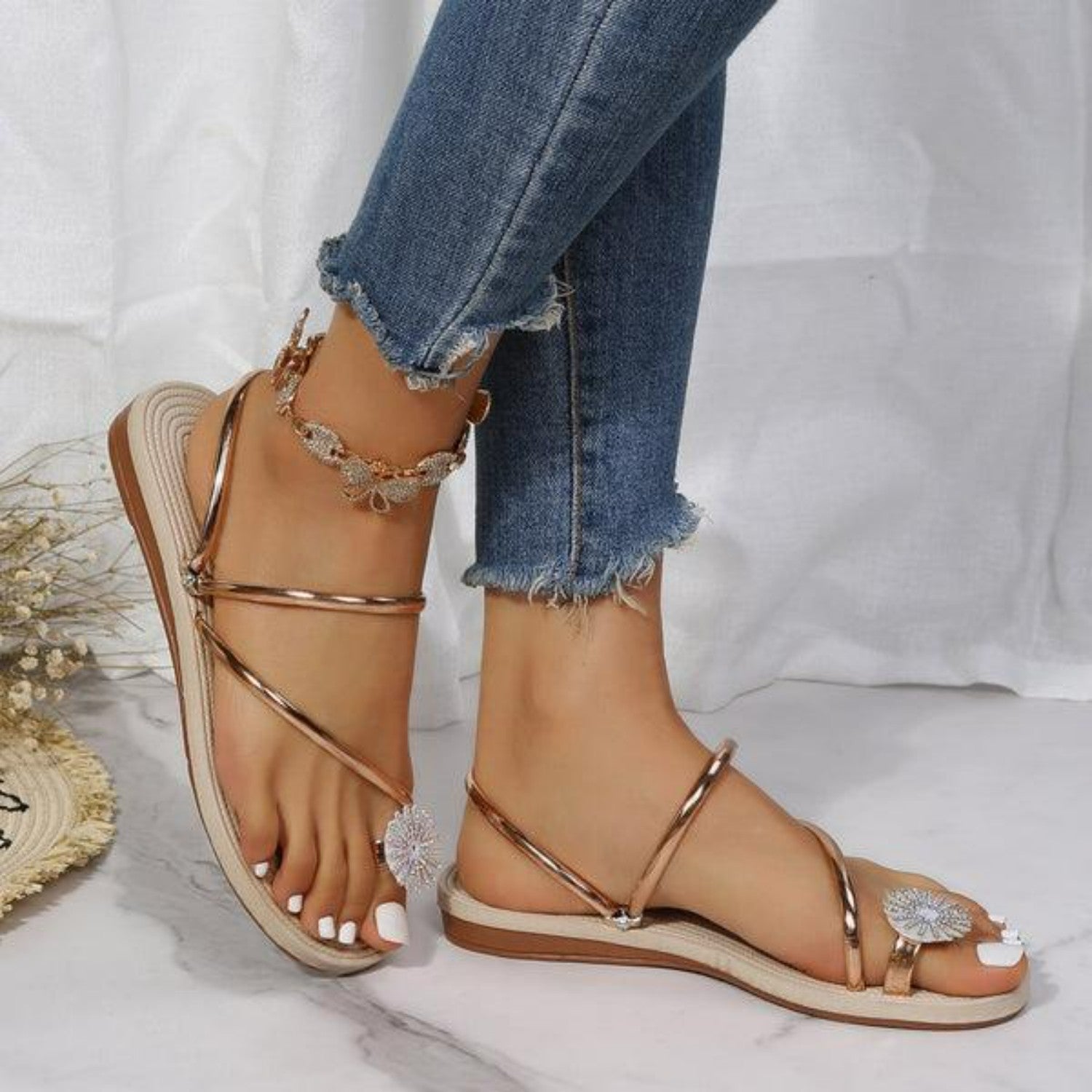Schneeflocken Sandalen für sommerliche Eleganz