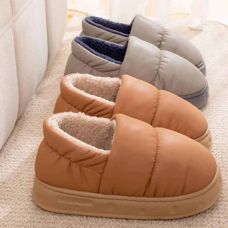 Christian | Warme en comfortabele antislip winterslippers