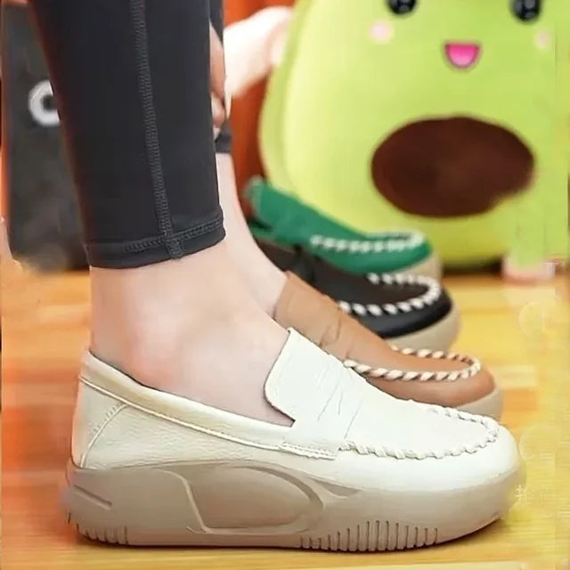 Comfortabele Platform Instaploafers voor Dames - Lente 2024 Nieuwe Dames Schoenen met Zachte Zolen