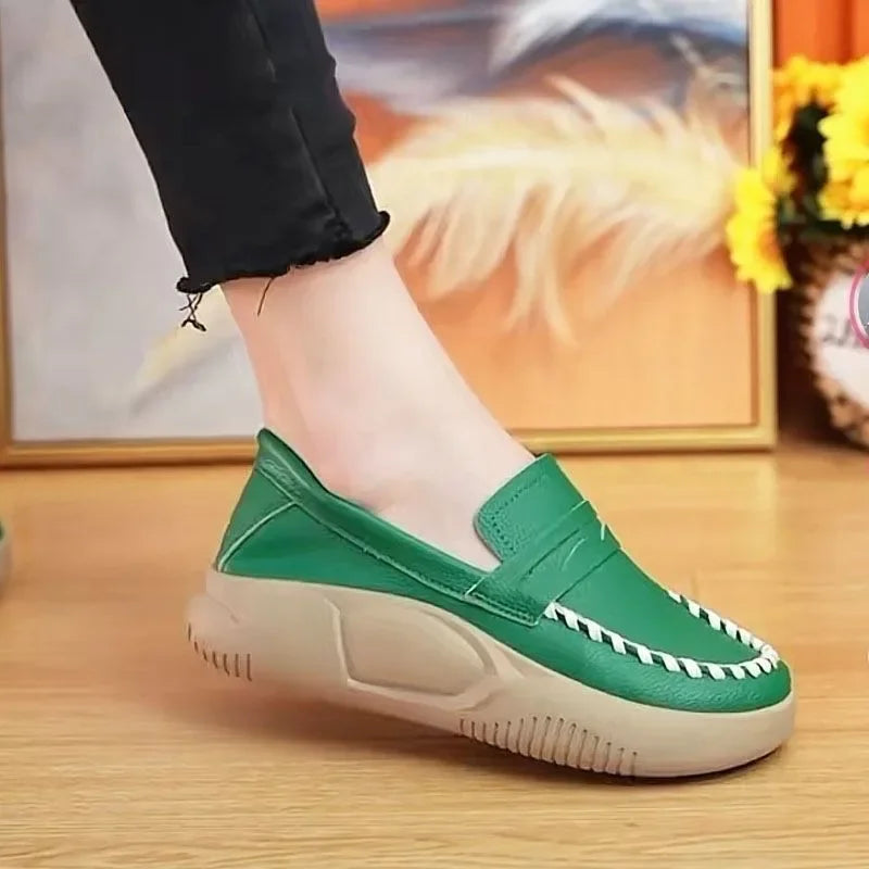 Comfortabele Platform Instaploafers voor Dames - Lente 2024 Nieuwe Dames Schoenen met Zachte Zolen