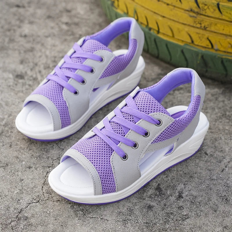 Zomerse Platte Peep Toe Sandalen