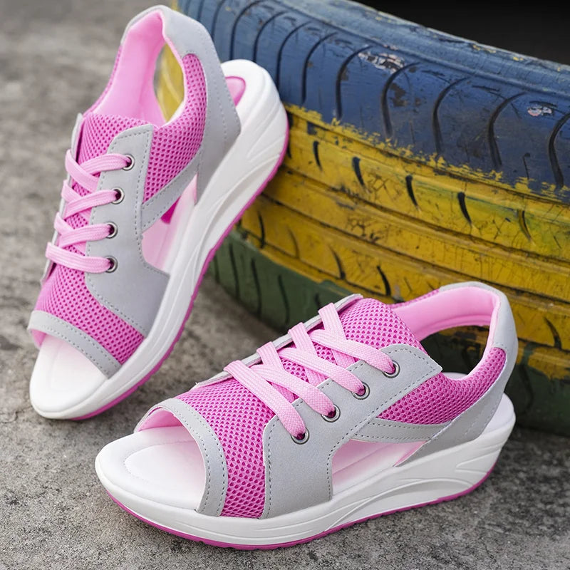 Zomerse Platte Peep Toe Sandalen