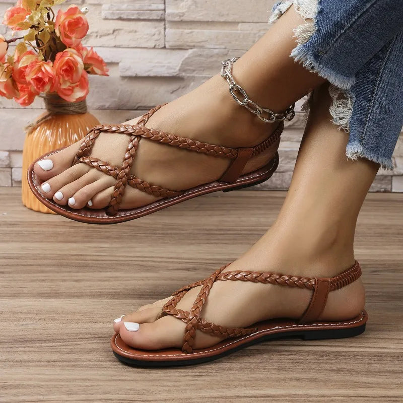Elegante Zomer Gevlochten Sandalen voor Vrouwen