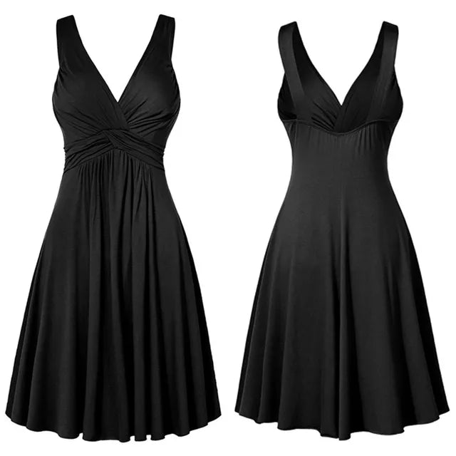 Elegante Plus Size V-hals Baljurk voor Vrouwen 2024