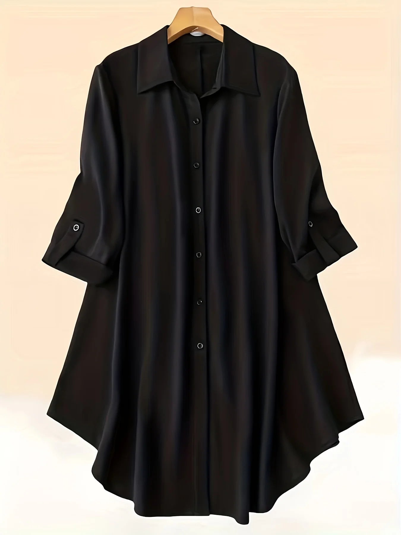 BellaVive Camicia Casual a Maniche Lunghe Taglia Forte