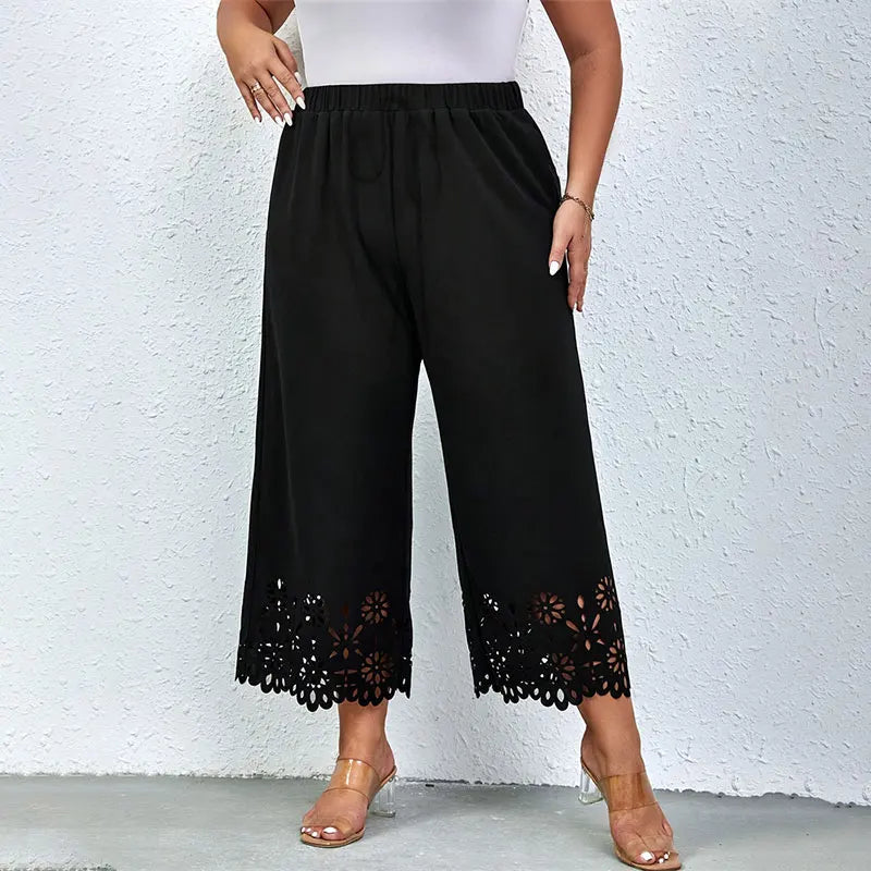 ModeLuxe Plus Size Weite Hosenbeine Hose