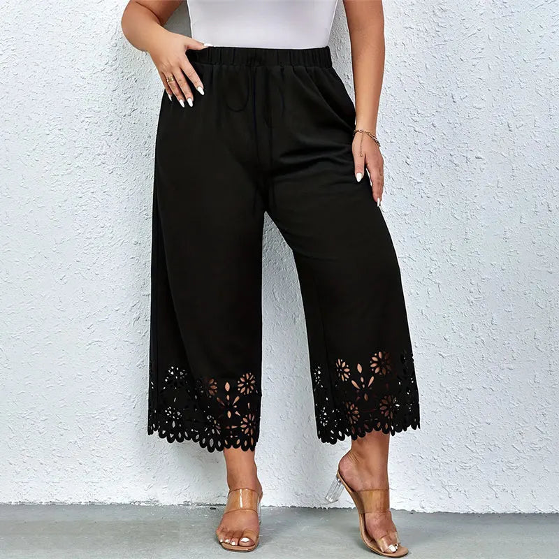 ModeLuxe Plus Size Weite Hosenbeine Hose