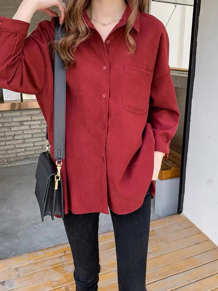 Elegante camicetta curvy taglia plus