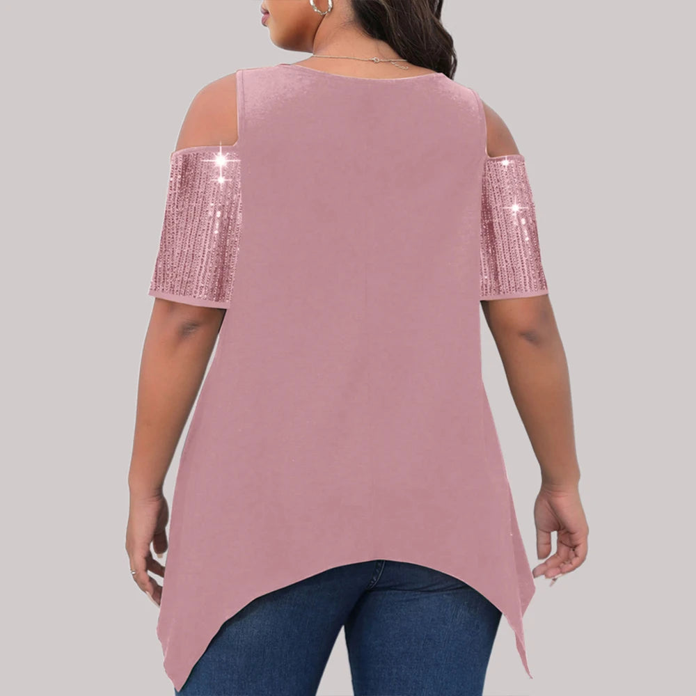 Plus Size Casual Zomer T-Shirt van Fashionista