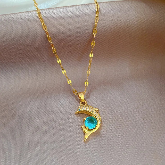 Bezaubernde Delfin Edelstahlkette für zeitlose Eleganz