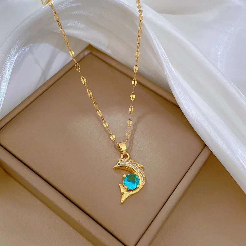 Bezaubernde Delfin Edelstahlkette für zeitlose Eleganz