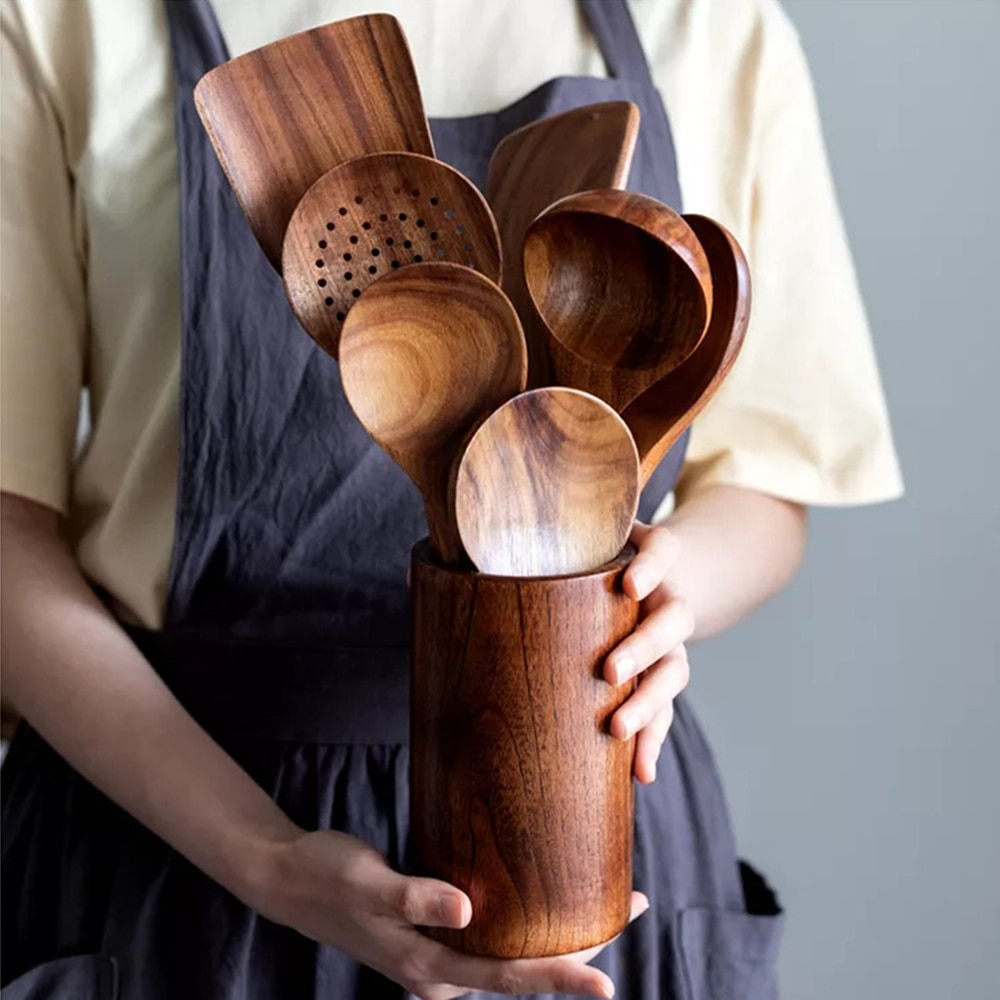 Premium Teakhouten Keukengerei Set