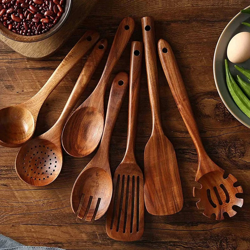 Premium Teakhouten Keukengerei Set