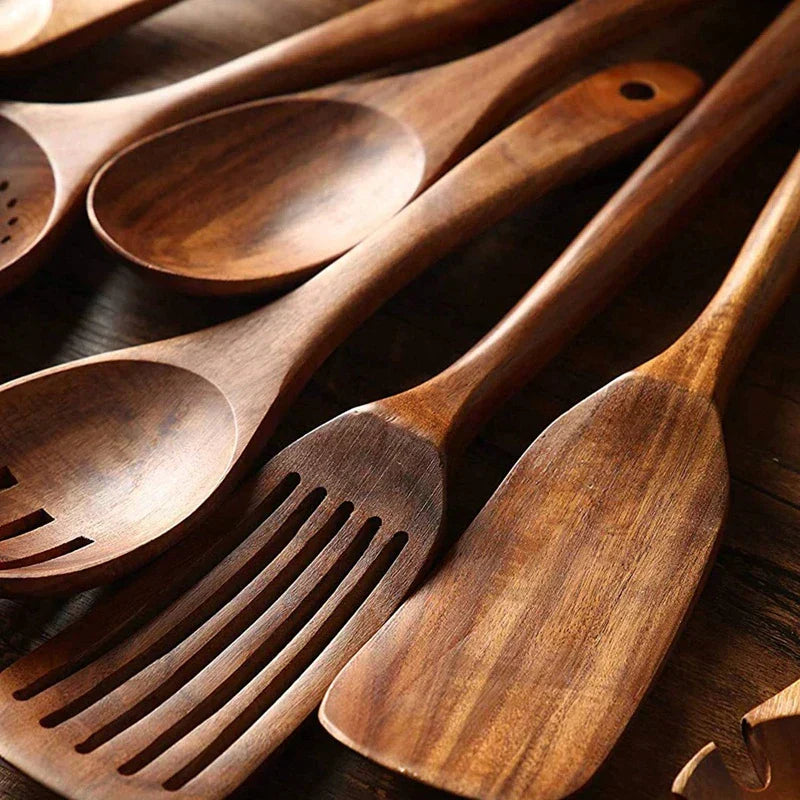 Premium Teakhouten Keukengerei Set