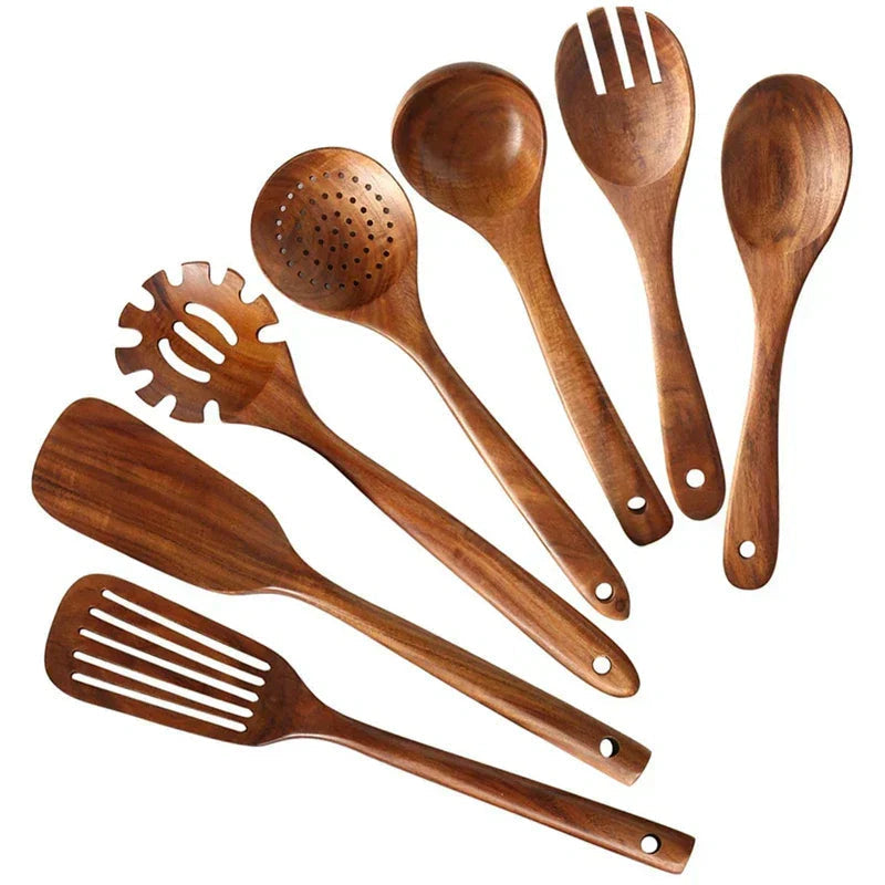 Premium Teakhouten Keukengerei Set