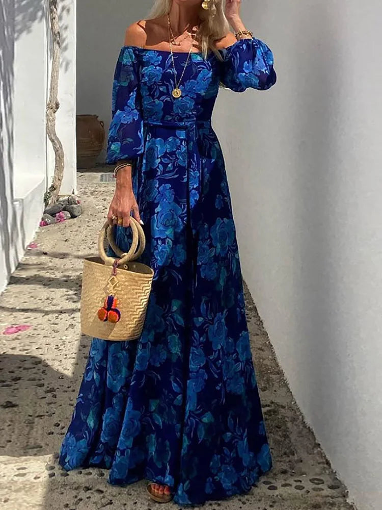 ChicMode Stampa Patchwork Maxi Abito