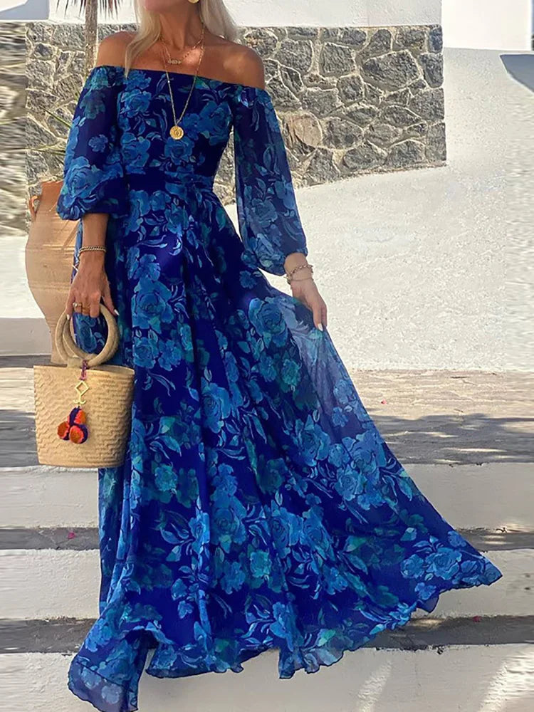 ChicMode Stampa Patchwork Maxi Abito