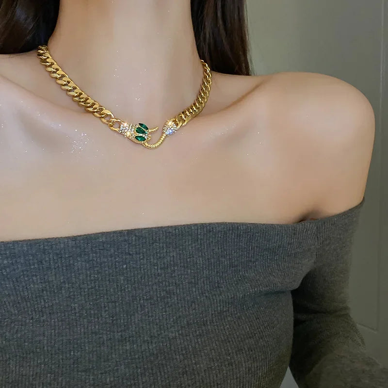 Zephyr Jewels Snake Queen Necklace
