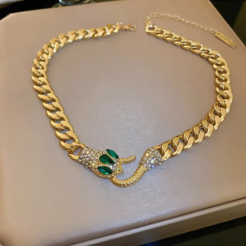 Zephyr Jewels Snake Queen Necklace