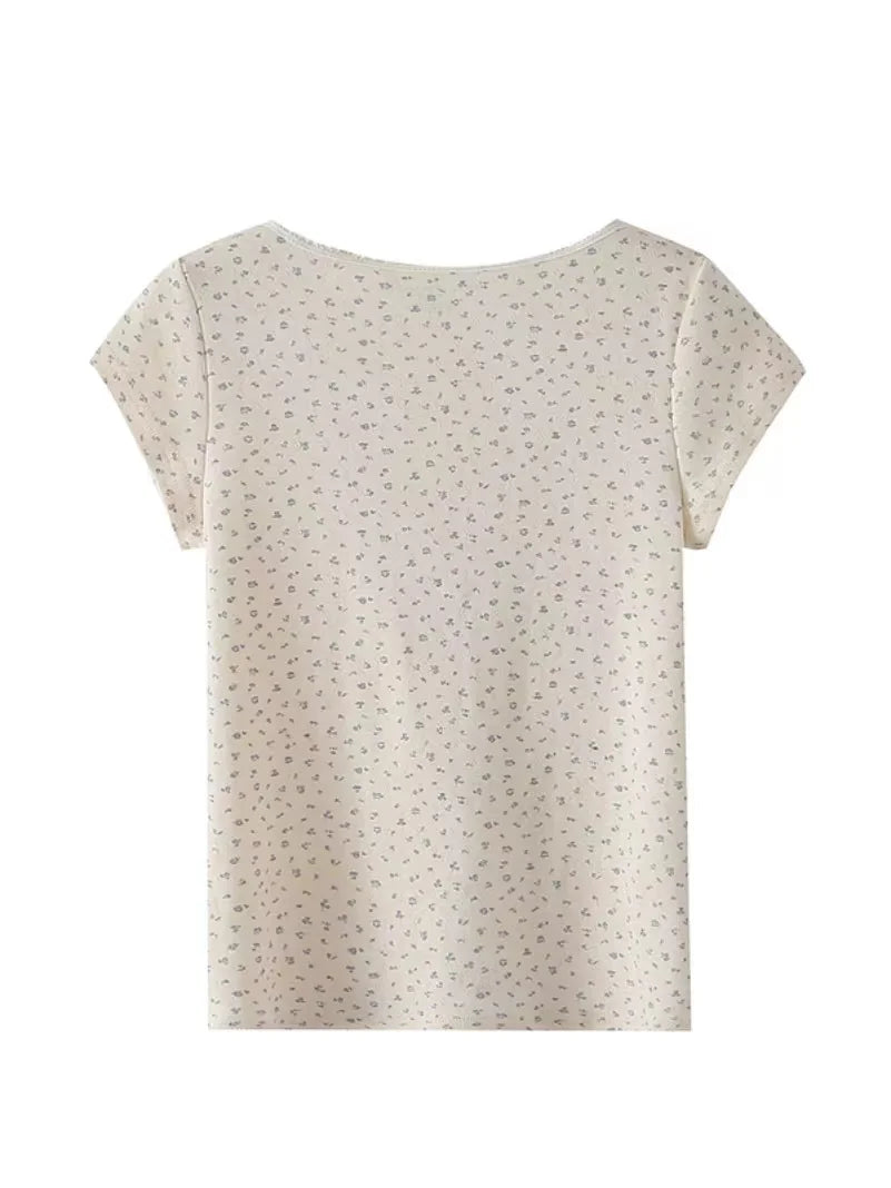 BelleFleur Zomerse Bloemenprint Korte T-shirts