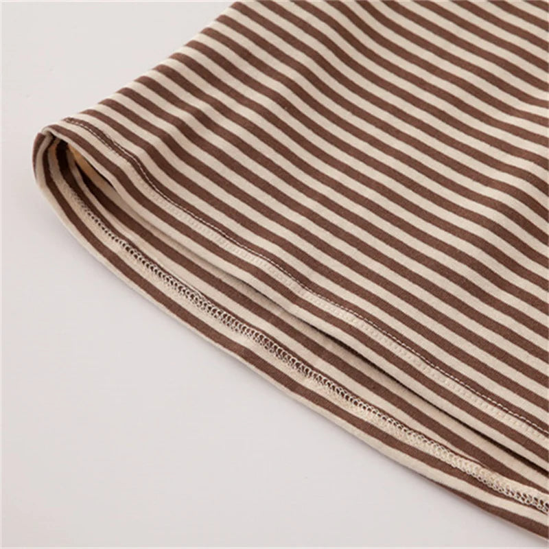 SummerGlow Striped Cotton T-Shirt for Girls