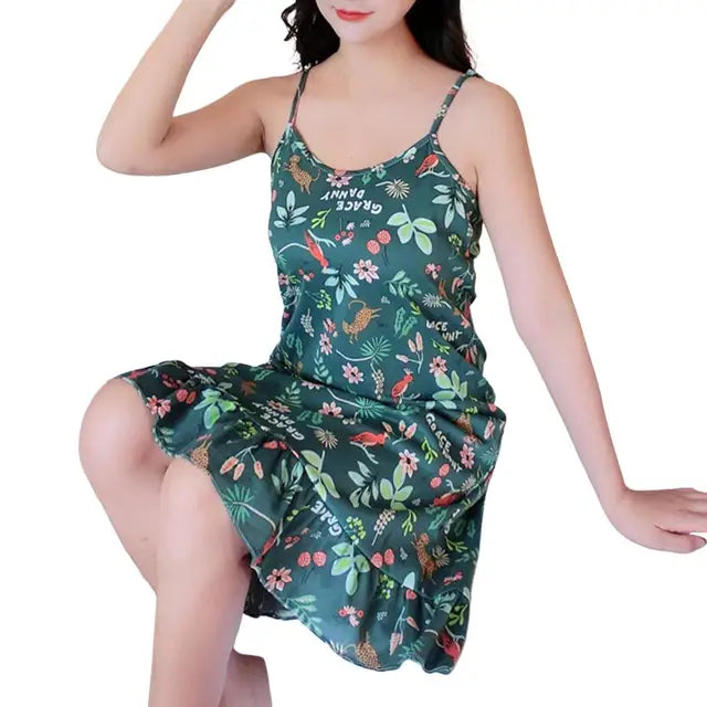 DreamyGirl Koreaanse stijl mouwloos roezels zoom nachthemd