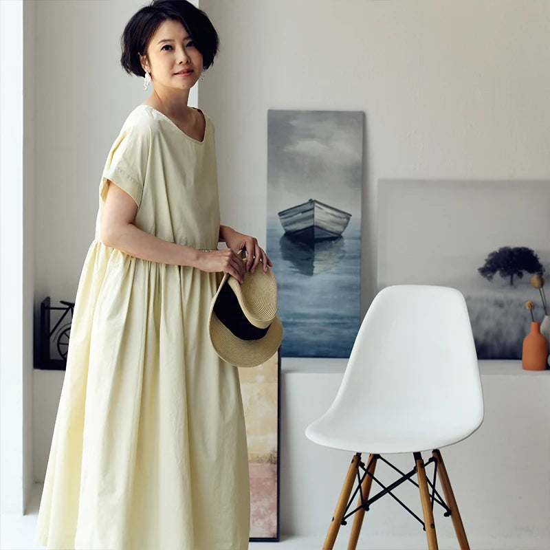 Zomerjurk Luxe Modehuis Geel