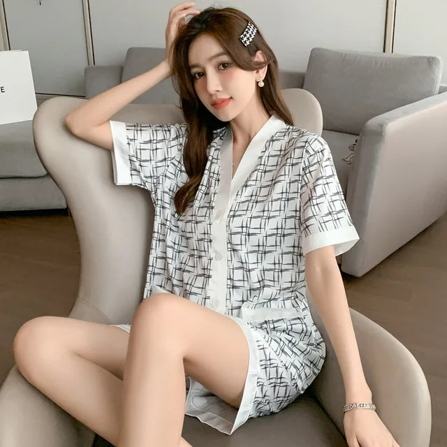 Estella Luxe Set Pigiama Estivo Leopardo