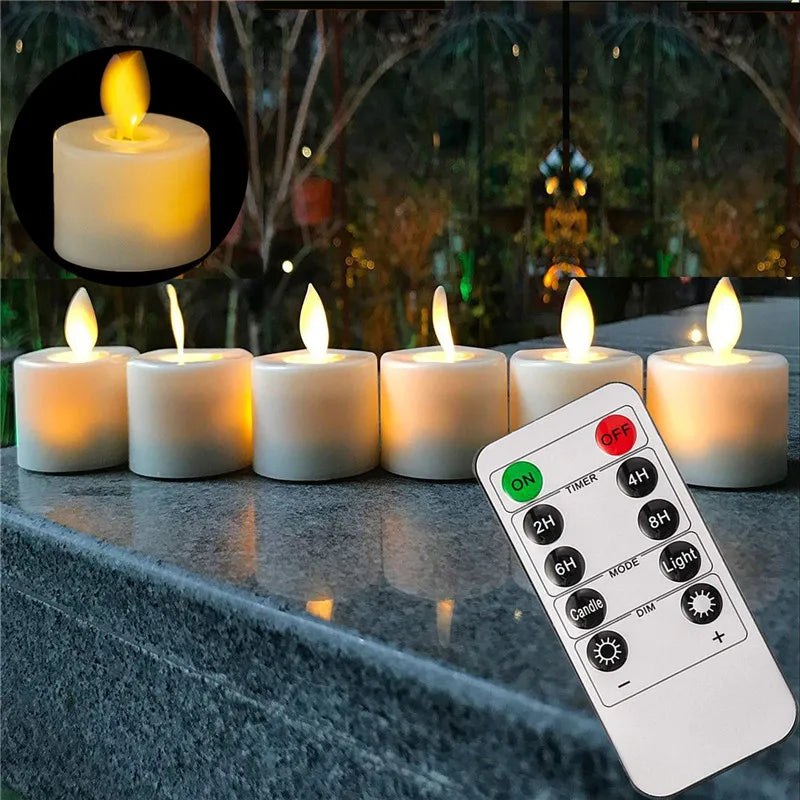 Candele LED Tremolanti Realistiche con Telecomando