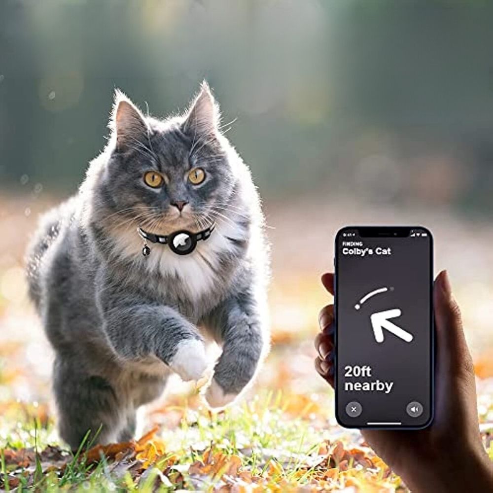 Reflecterende GPS Kattenhalsband met Veiligheidsontgrendeling en Bel