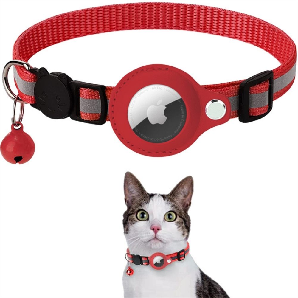 Reflecterende GPS Kattenhalsband met Veiligheidsontgrendeling en Bel