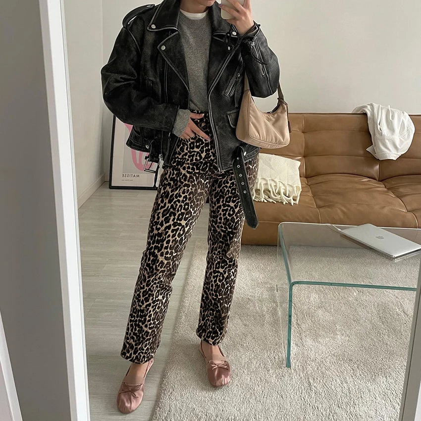 Retro Chic Pantaloni a Matita a Vita Alta