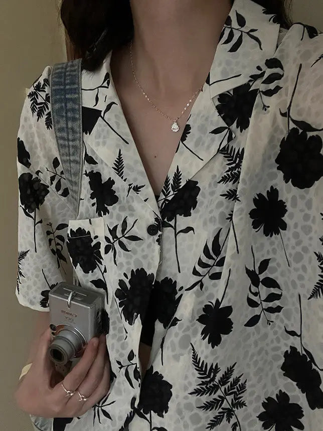 BlossomCharm Print Zomer Blouse